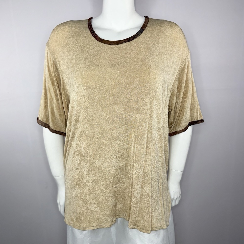 VTG Donna Jessica Artsy Boho Patchwork 3/4 Sleeve Blazer & Top Sz 3/ XL-1X - Picture 5 of 9